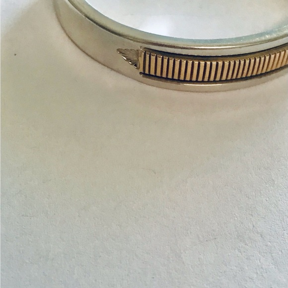 B Morgan 14k Navajo Sterling Cuff - Picture 6 of 10
